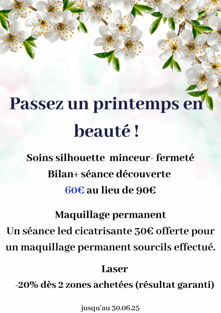 offfre minceur maquillage permanent et laser(épilation définitive)